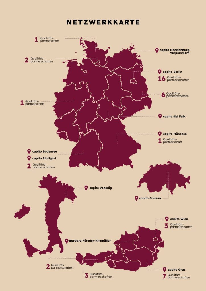 Länderkarten von Deutschland, Österreich, Schweiz und Italien